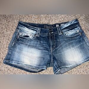 Miss Me Blue Denim Shorts